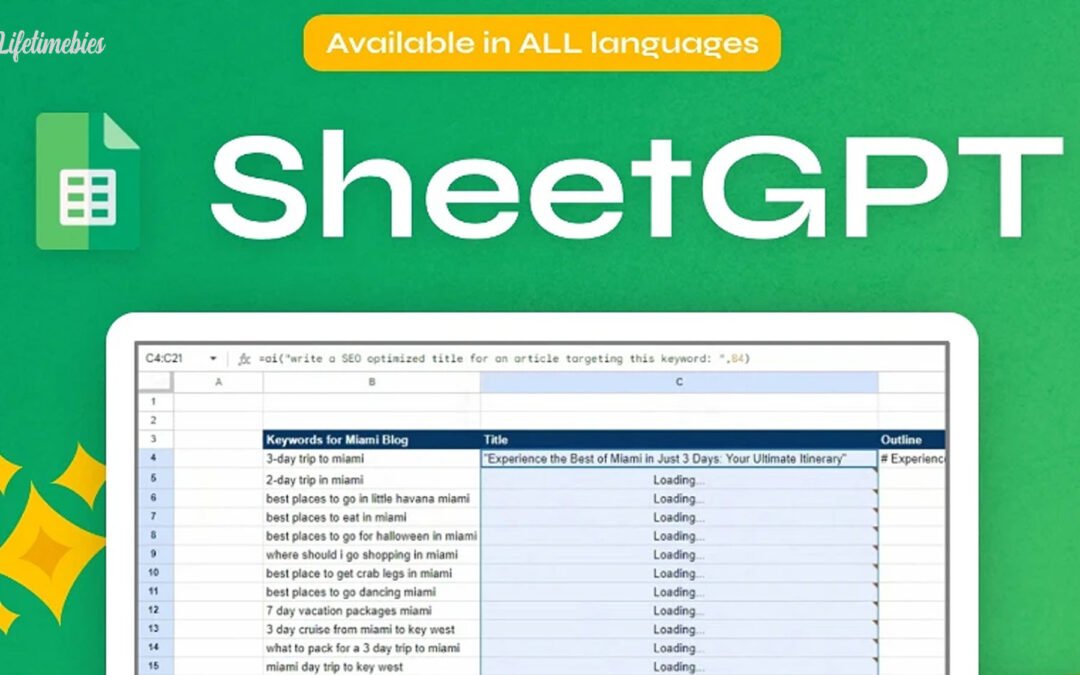 SheetGPT Lifetime Deal $49 | Power of AI in Google Sheets